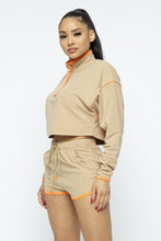 Load image into Gallery viewer, Sporty Crop Top Sporty High-waist Shorts Set