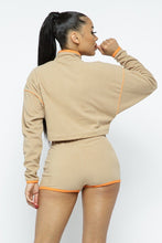 Load image into Gallery viewer, Sporty Crop Top Sporty High-waist Shorts Set
