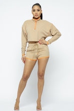 Load image into Gallery viewer, Sporty Crop Top Sporty High-waist Shorts Set