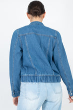 Load image into Gallery viewer, Long Sleeves Funnel Neck Denim Jackets