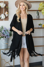 Load image into Gallery viewer, Draped Poncho Cardigan With String Detail
