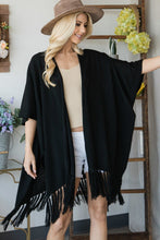 Load image into Gallery viewer, Draped Poncho Cardigan With String Detail