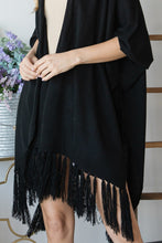 Load image into Gallery viewer, Draped Poncho Cardigan With String Detail