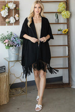 Load image into Gallery viewer, Draped Poncho Cardigan With String Detail