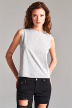 Load image into Gallery viewer, Solid Sleeveless Round Neck Basic Tank Top