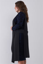 Load image into Gallery viewer, Plus Open Front And Side Sleeveless Long Vest