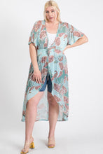 Load image into Gallery viewer, Short Sleeves Long-line Printed Mesh Open Cardigan