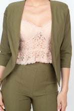 Load image into Gallery viewer, 3/4 Sleeves Blazer & Capri Pants Set