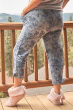Load image into Gallery viewer, Plus Navy Tie-dye High-waisted Sweatpants