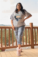 Load image into Gallery viewer, Plus Navy Tie-dye High-waisted Sweatpants