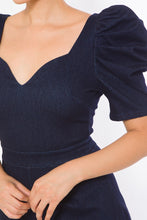 Load image into Gallery viewer, Denim Stretch Fashion Romper