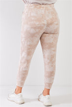 Load image into Gallery viewer, Plus Tie-dye Bleached Effect High Waist Comfy Jogger Pants