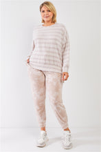 Load image into Gallery viewer, Plus Tie-dye Bleached Effect High Waist Comfy Jogger Pants