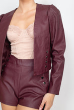 Load image into Gallery viewer, Side Button Detailed Jacket & Shorts Set
