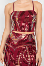 Load image into Gallery viewer, Sequin Square Cami Top & Mini Skirts Set