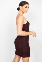 Load image into Gallery viewer, Sleeveless Sparkle Honeycomb Bodycon Dress