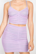 Load image into Gallery viewer, Shirred Cami Top & Mini Skirts Set