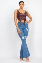 Load image into Gallery viewer, D-ring Sweetheart Bustier Leather Top