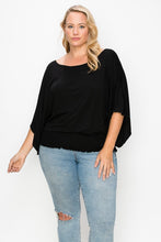 Load image into Gallery viewer, Solid Top Featuring Flattering Wide Sleeves