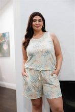 Load image into Gallery viewer, Plus Sage Leopard Print Tank Top & Shorts Set