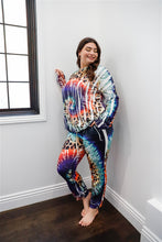 Load image into Gallery viewer, Plus Ivory Animal Multi Color Print Hooded Long Sleeve Top & Pants Set