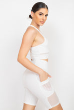 Load image into Gallery viewer, Racerback Mesh Top & Activewear Shorts Set