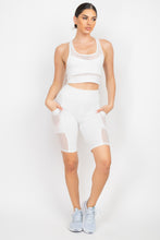 Load image into Gallery viewer, Racerback Mesh Top & Activewear Shorts Set