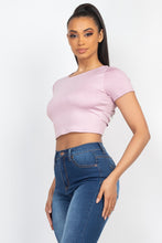 Load image into Gallery viewer, Basic Crossed-back Crop Top