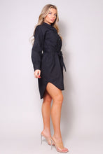Load image into Gallery viewer, Long Sleeve Poplin Shirt Dress
