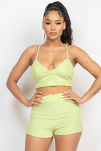 Load image into Gallery viewer, Terry Towel Bralette Top & Mini Shorts Set