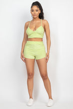 Load image into Gallery viewer, Terry Towel Bralette Top & Mini Shorts Set