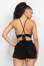 Load image into Gallery viewer, Terry Towel Bralette Top & Mini Shorts Set