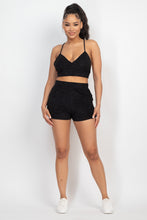 Load image into Gallery viewer, Terry Towel Bralette Top & Mini Shorts Set