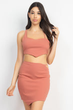 Load image into Gallery viewer, Asymmetrical Cross Back Top & Skirts Set