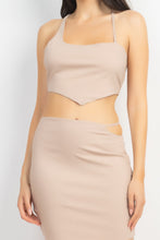 Load image into Gallery viewer, Asymmetrical Cross Back Top & Skirts Set
