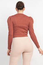 Load image into Gallery viewer, Geometric Cami Puff Sleeves Blazer Top Set