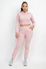 Load image into Gallery viewer, Hooded Corset Top & Pants Set