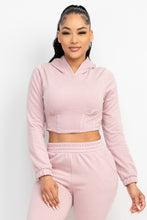 Load image into Gallery viewer, Hooded Corset Top & Pants Set