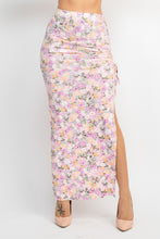 Load image into Gallery viewer, Front Knot Floral Top & Ruched Maxi Skirts Set
