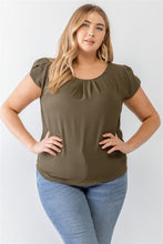 Load image into Gallery viewer, Plus Koshibo Textured Cap Sleeve Top