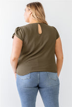 Load image into Gallery viewer, Plus Koshibo Textured Cap Sleeve Top