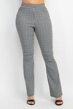 Load image into Gallery viewer, Houndstooth Fitted Flare Pants