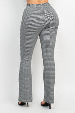 Load image into Gallery viewer, Houndstooth Fitted Flare Pants