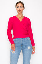 Load image into Gallery viewer, Front Wrap Surplice Neck Top