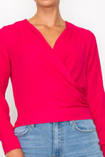 Load image into Gallery viewer, Front Wrap Surplice Neck Top