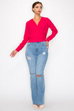 Load image into Gallery viewer, Front Wrap Surplice Neck Top