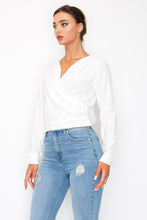 Load image into Gallery viewer, Front Wrap Surplice Neck Top