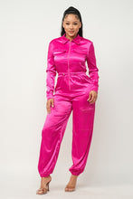 Load image into Gallery viewer, Front Zipper Pockets Top And Pants Jumpsuit