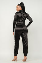 Load image into Gallery viewer, Front Zip Up Stripes Detail Jacket And Pants Set