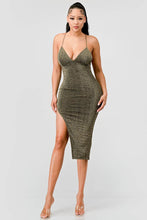 Load image into Gallery viewer, Metallic Glitter Sweetheart Dress